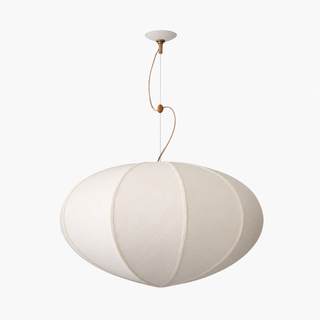 Alvian Pendant Light - Linen Shade with Adjustable Height for Cozy Dining