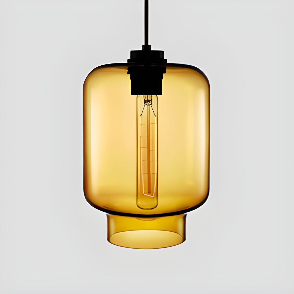 Crystalline Series Pendant Light - Blown Glass Multi Colored Glass Pendant Lamp