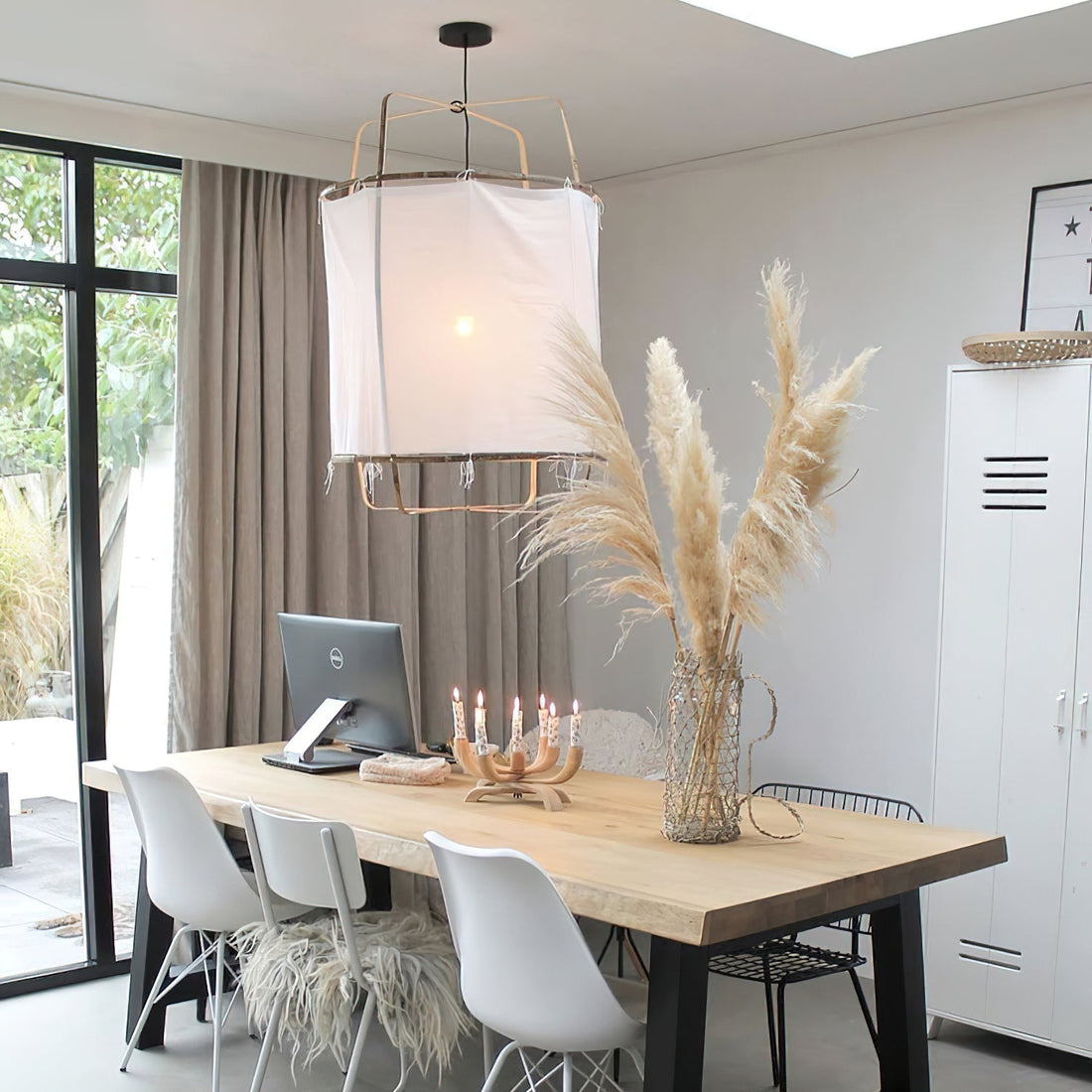 Straight Hollow Tulle Pendant Lighting