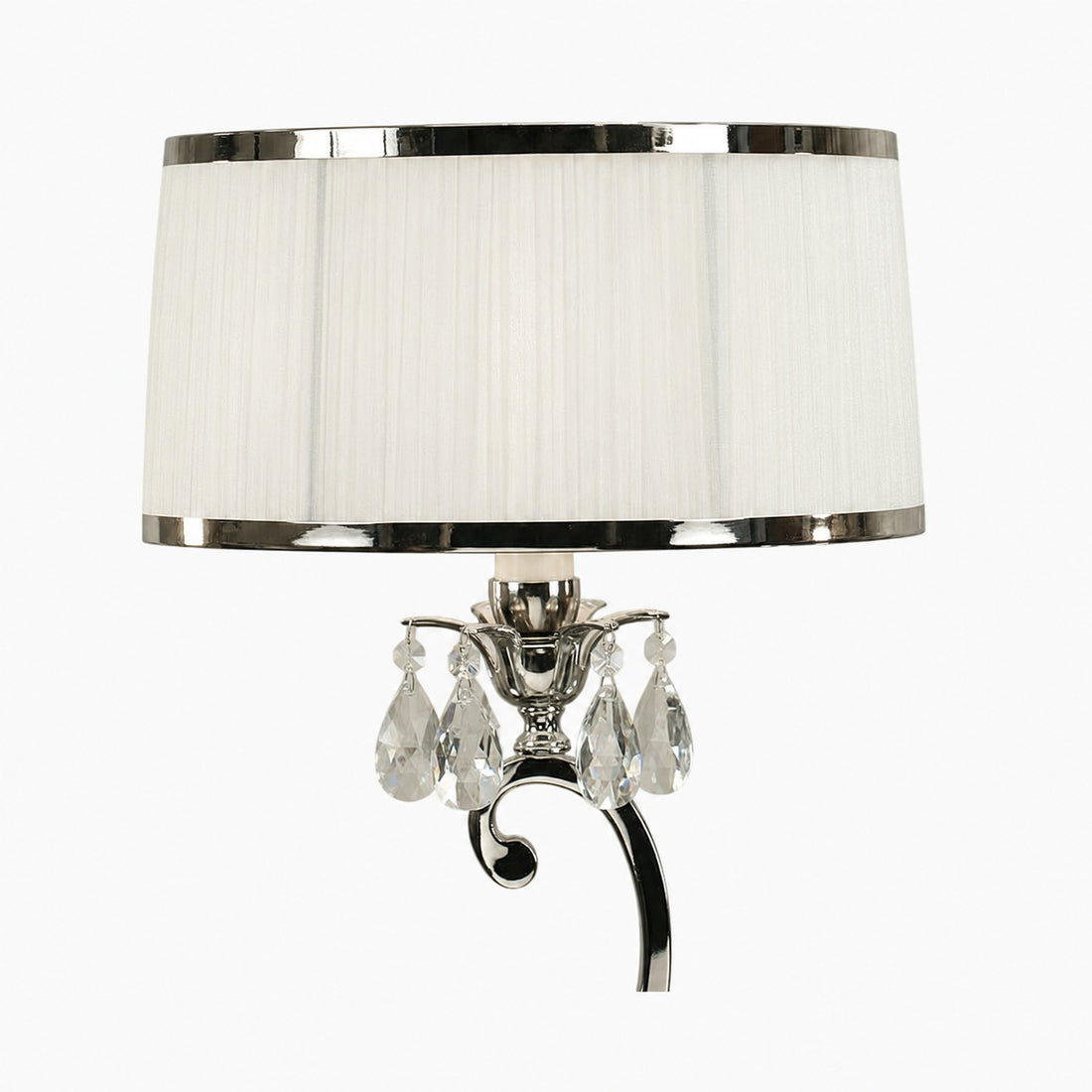 Talonis Decorative Crystal Table Lamp – Curved Metal Style for Home Interiors