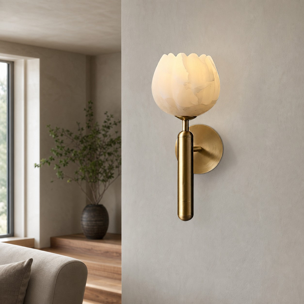 Mian Alabaster Wall Lamp
