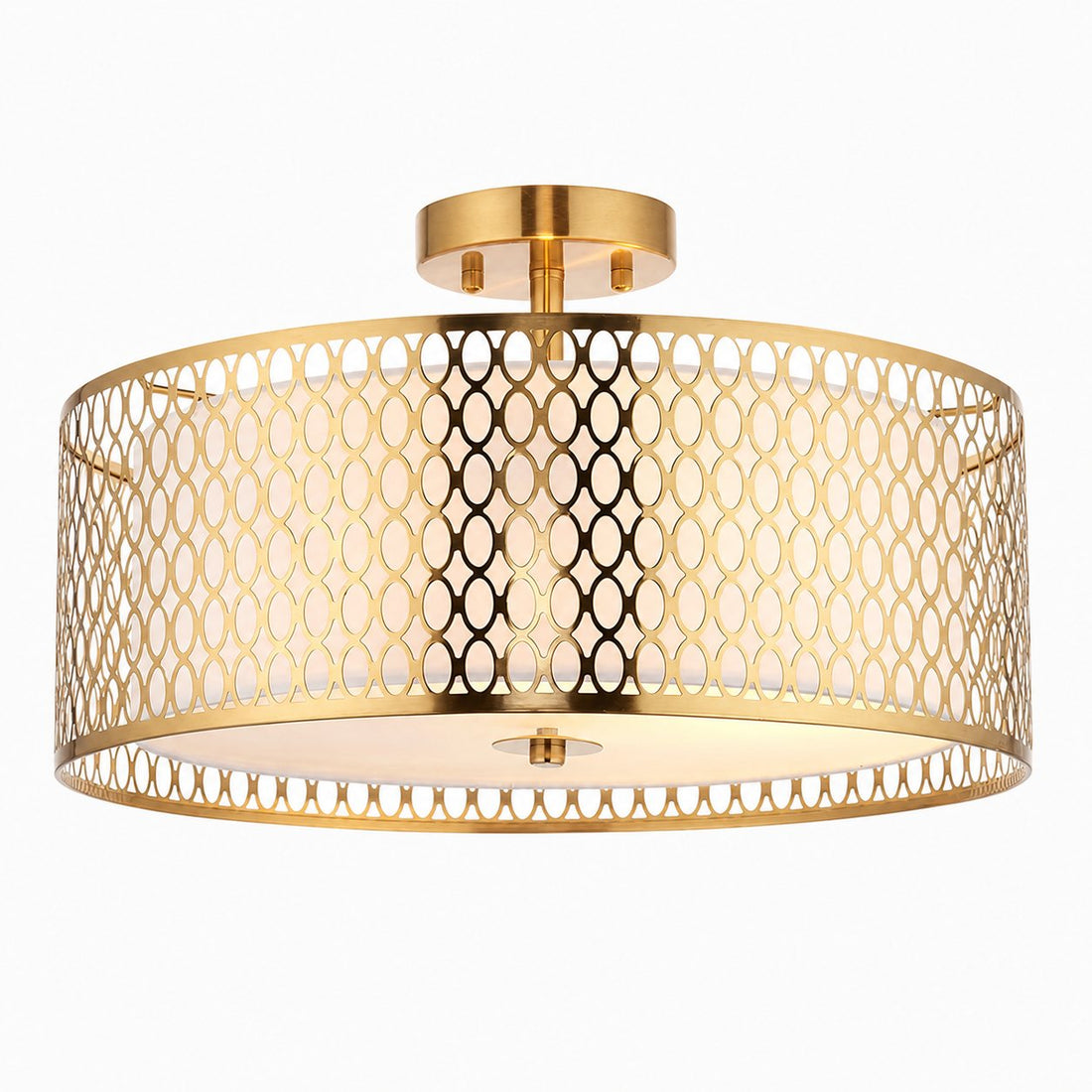 Modern 3 Light Mesh Design Ceiling Light - Dimmable for Living Room