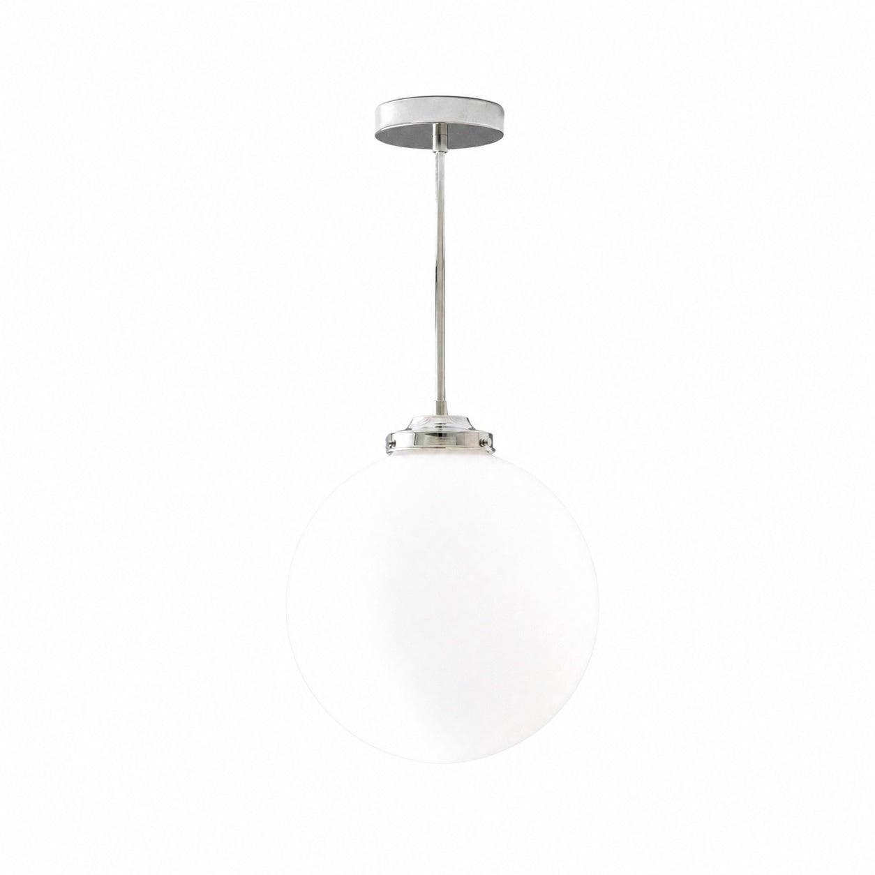 Glorica Glass 12 Inch Globe Ceiling Light - Frosted Glass Art Deco Pendant And Flush Mount