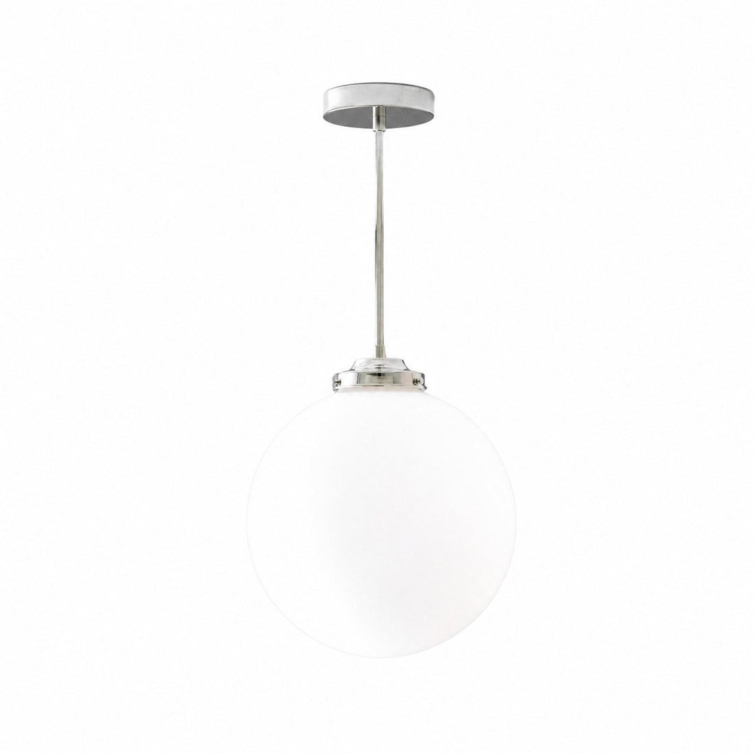 Glorica Glass 12 Inch Globe Ceiling Light - Frosted Glass Art Deco Pendant And Flush Mount