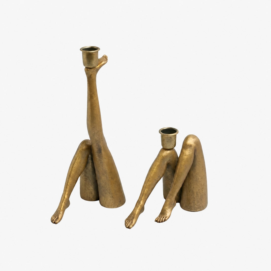 Kickra Modern Designer Candle Holder with Gold Leg-Inspired Base U22