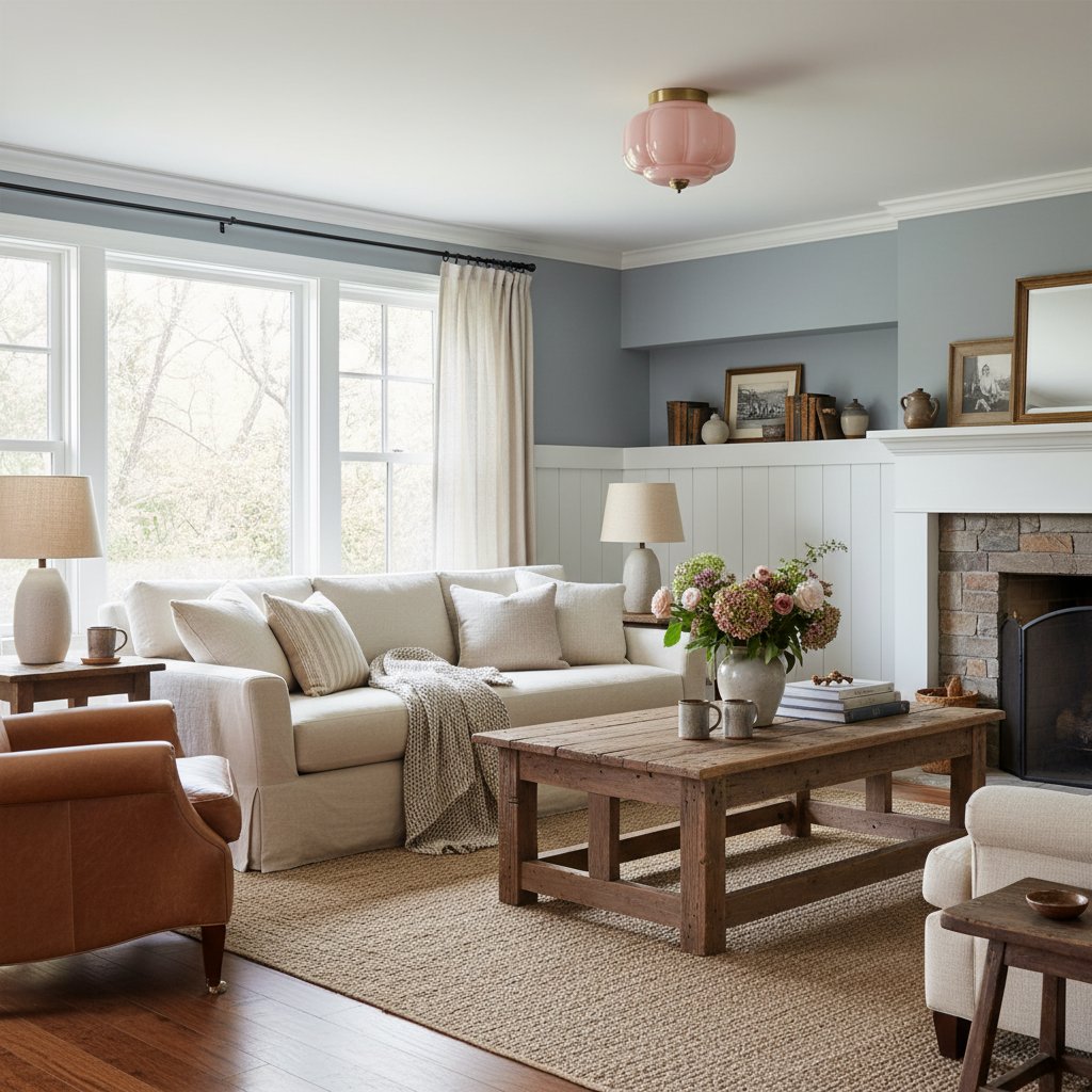 Vintage Eloise Milk Glass Flush Mount Ceiling Light - Vintage Charm Soft Glow