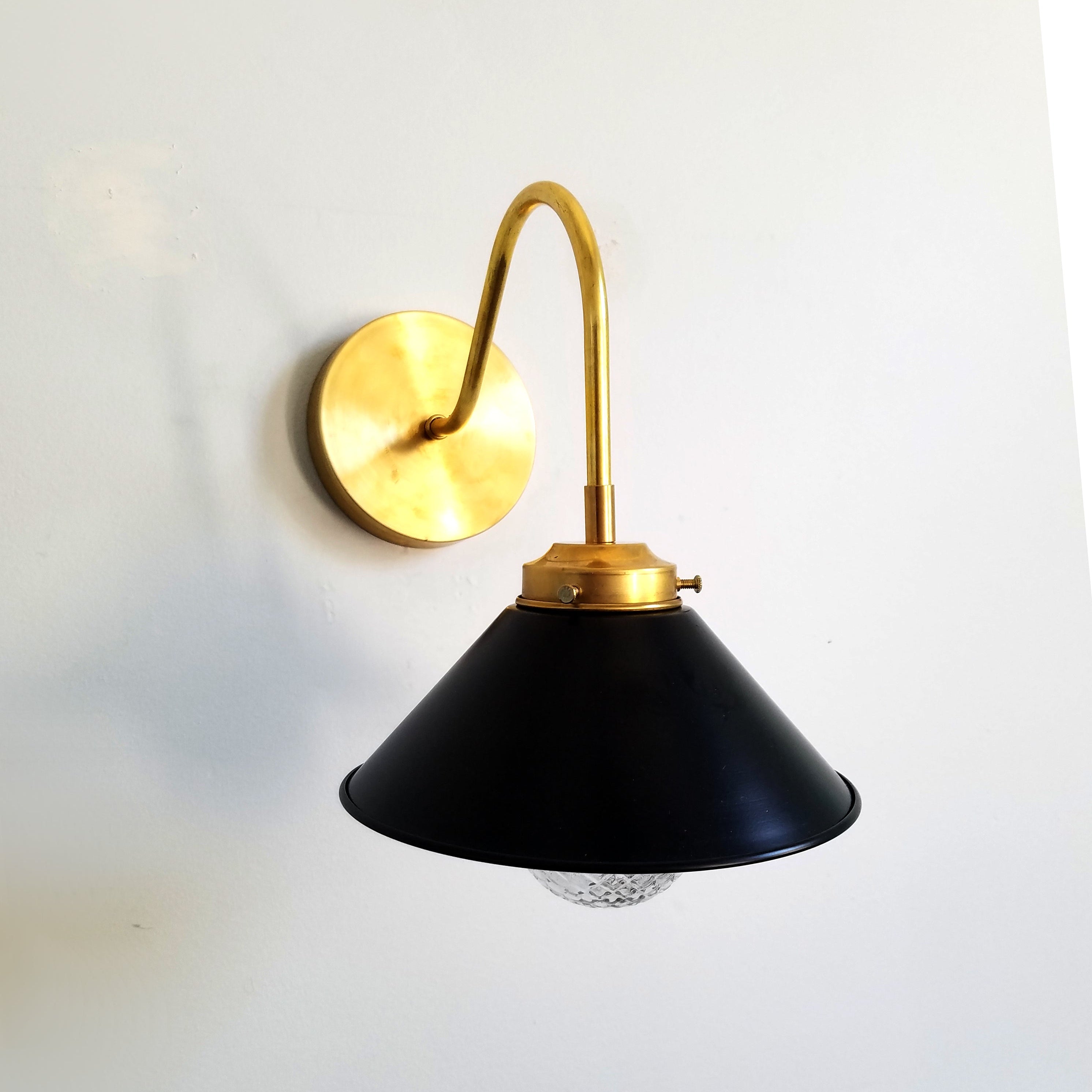 Curved Arm Wall Sconce - Accent Lighting For Bedroom & Hallway