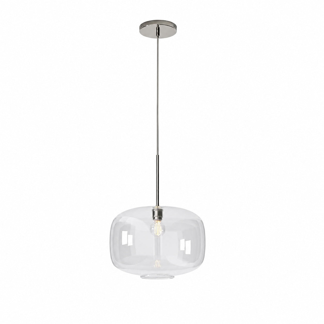 Lumivelle Pebble Pendant Light - Adjustable Glass Shade - Modern Lighting