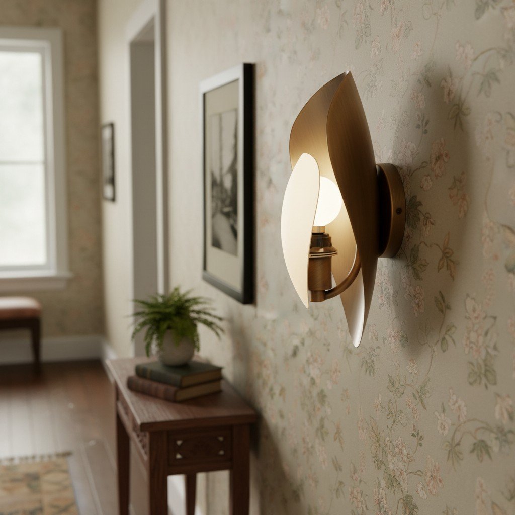 Shella Artistic Wall Lamp – Petal-Like Shade Design for Bedroom or Hallway