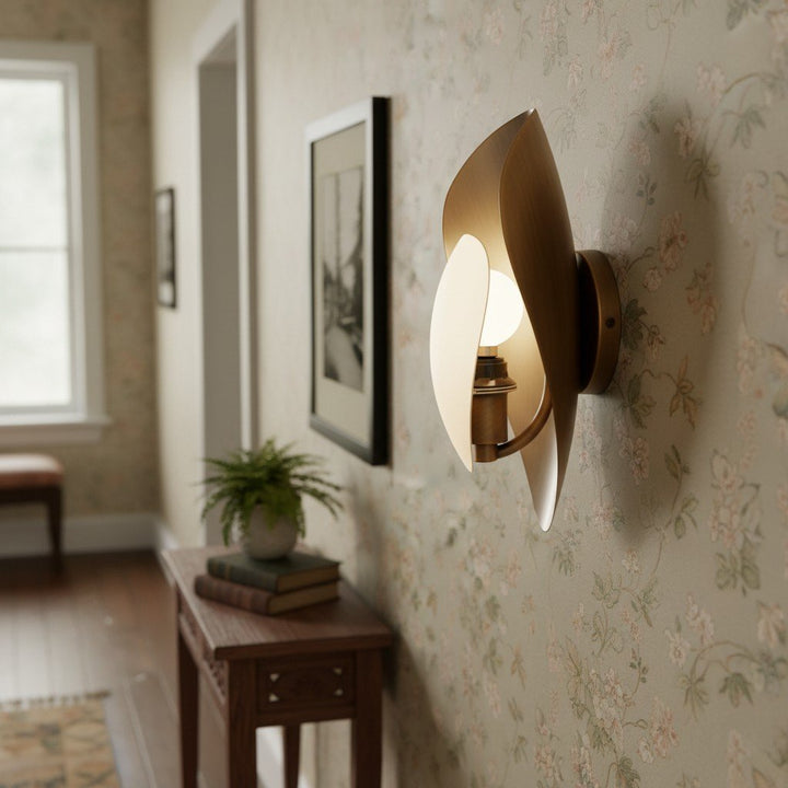 Shella Artistic Wall Lamp – Petal-Like Shade Design for Bedroom or Hallway