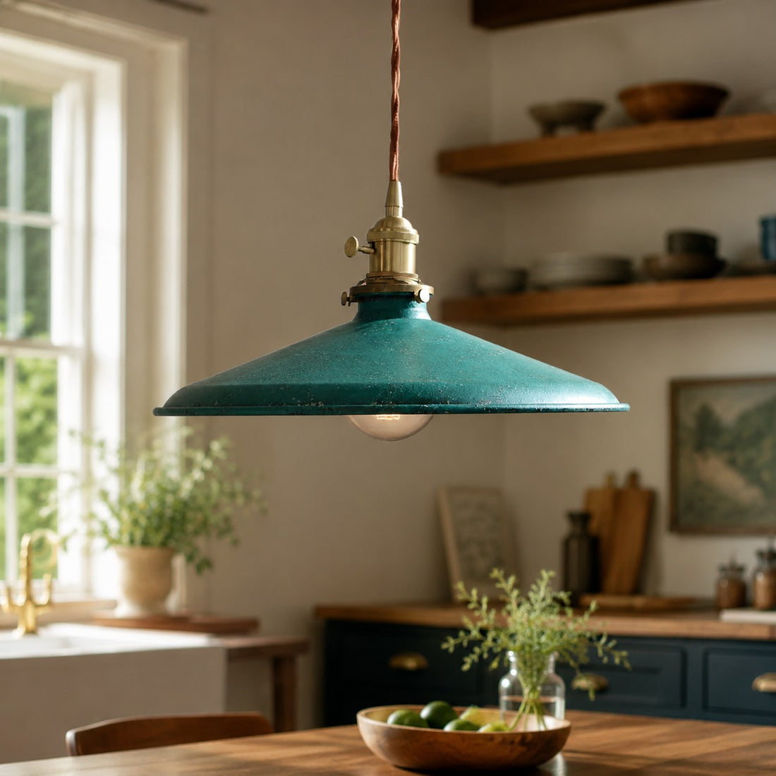 Hand-Rusted Nordic Farmhouse Pendant Light Fixture