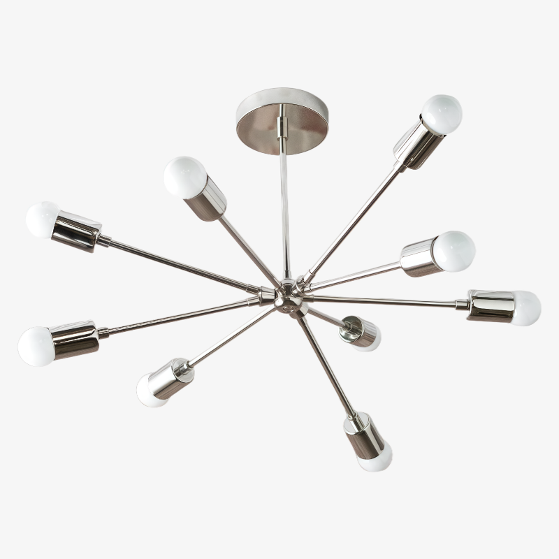 Mobilux Line Modern Chandelier - Mid Century Ceiling Light Fixture