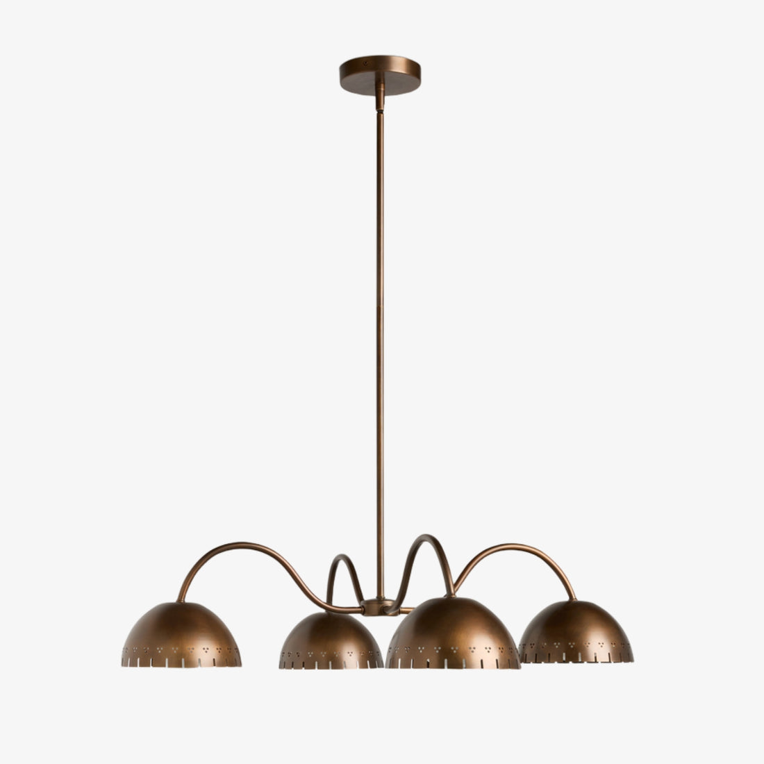 Lustrona Modern Chandelier – Artistic Metal Structure Statement Light for Living or Dining Areas