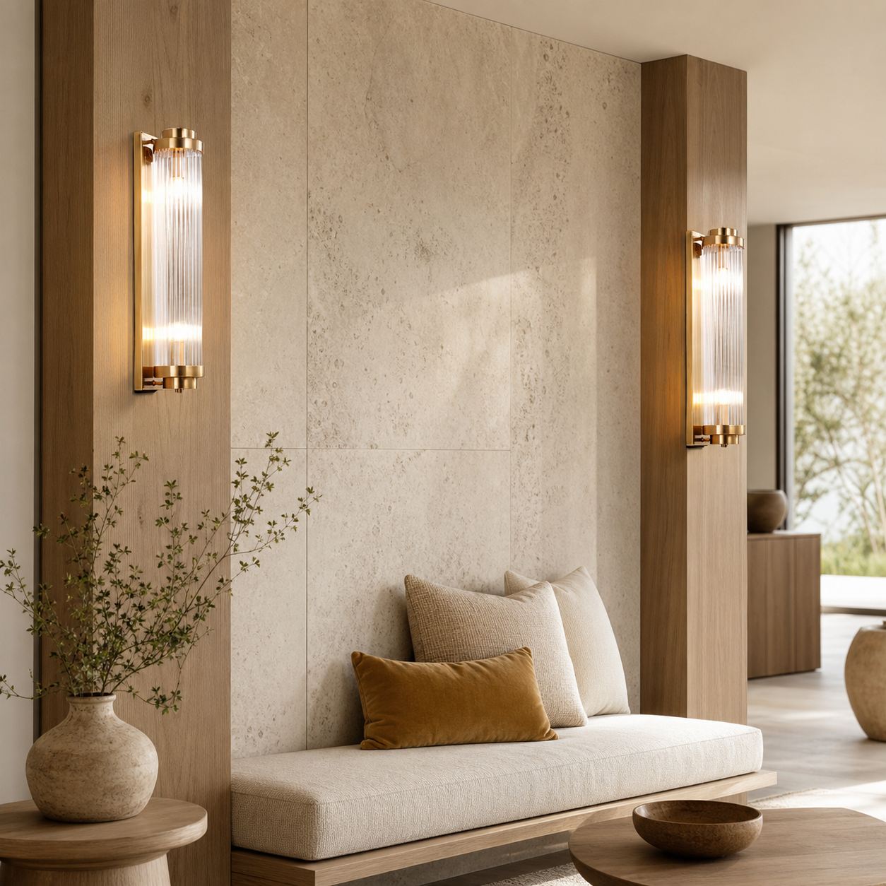 Pillar Offset Wall Lamp