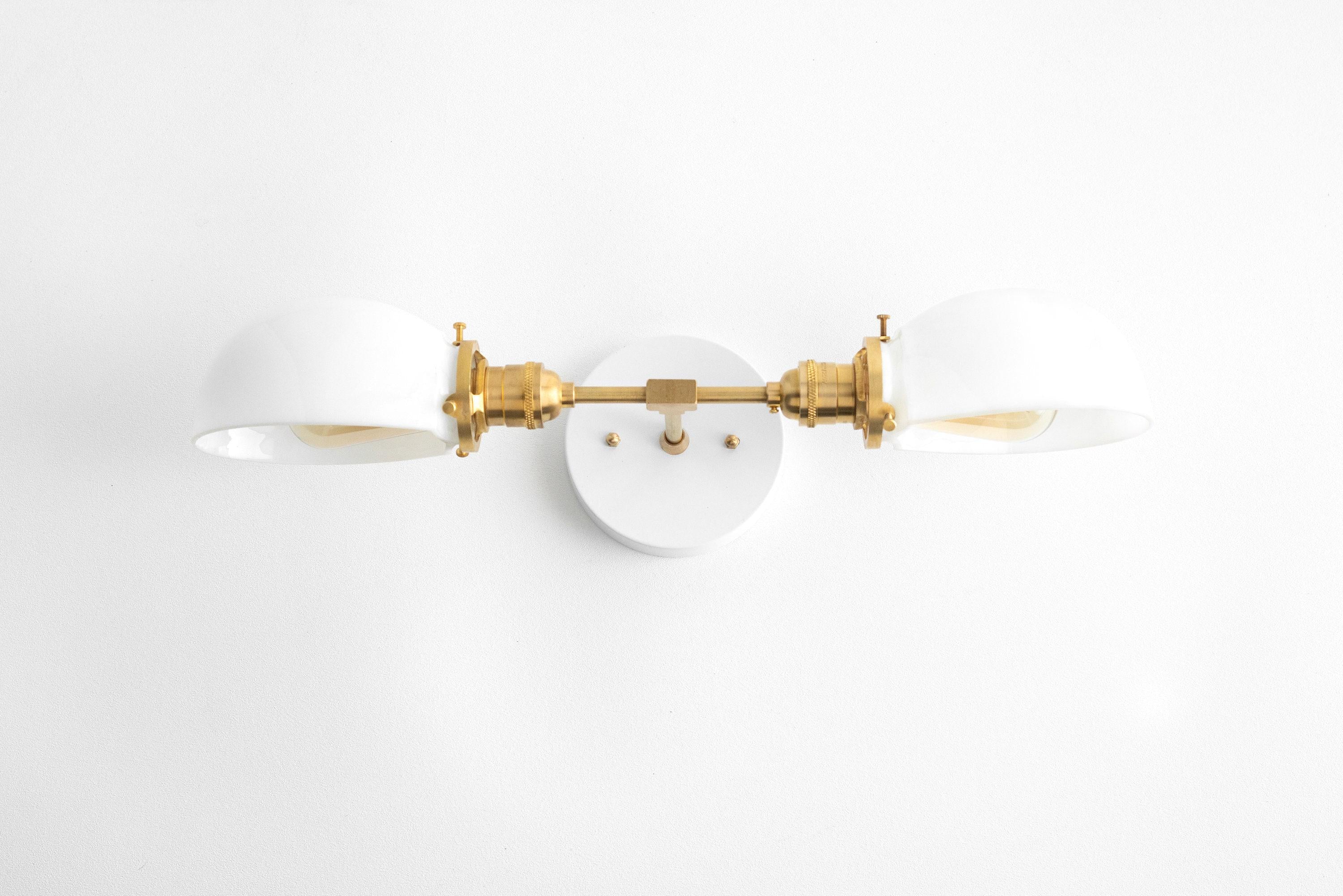 Luminara Luxury Opal Glass Dual Vanity Fixture – Multi Finish Wall Sconce for Mirror Lighting