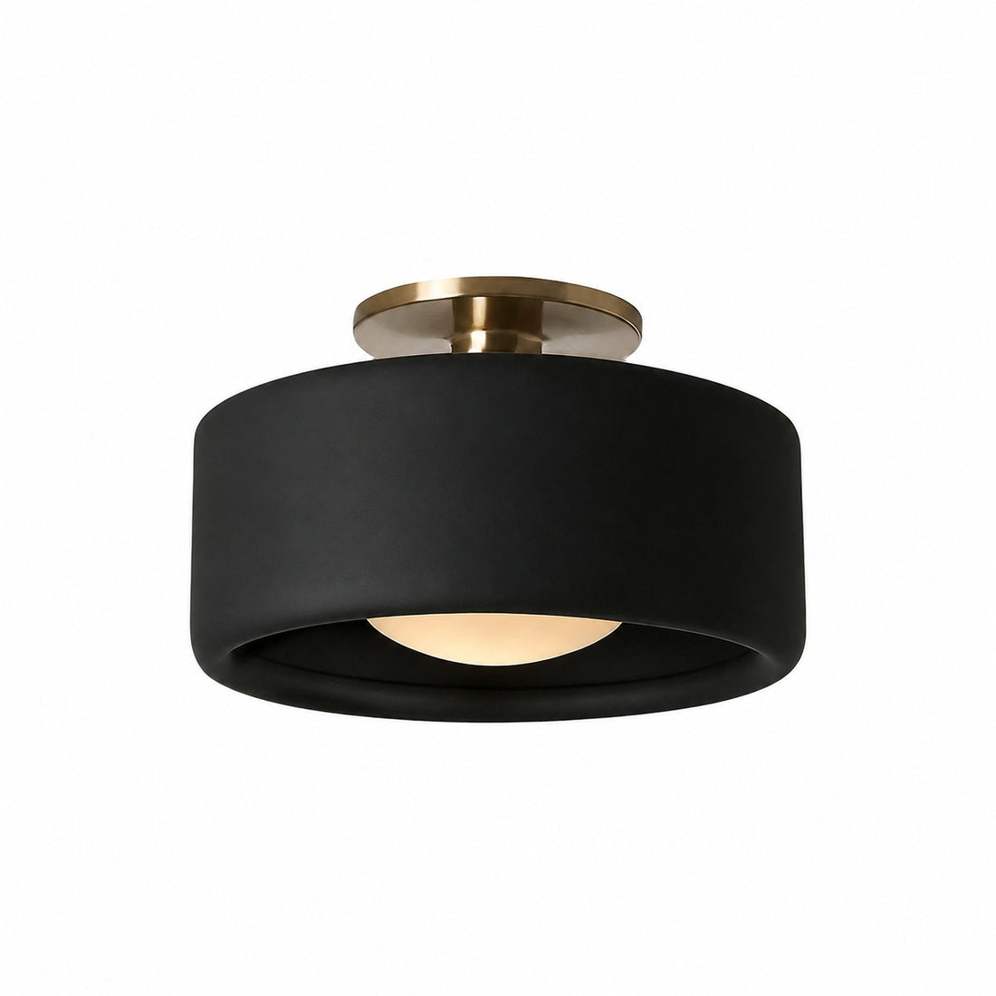 Cerova Modern Porcelain Flush Mount Ceiling Light– Elegant Ivory Shade