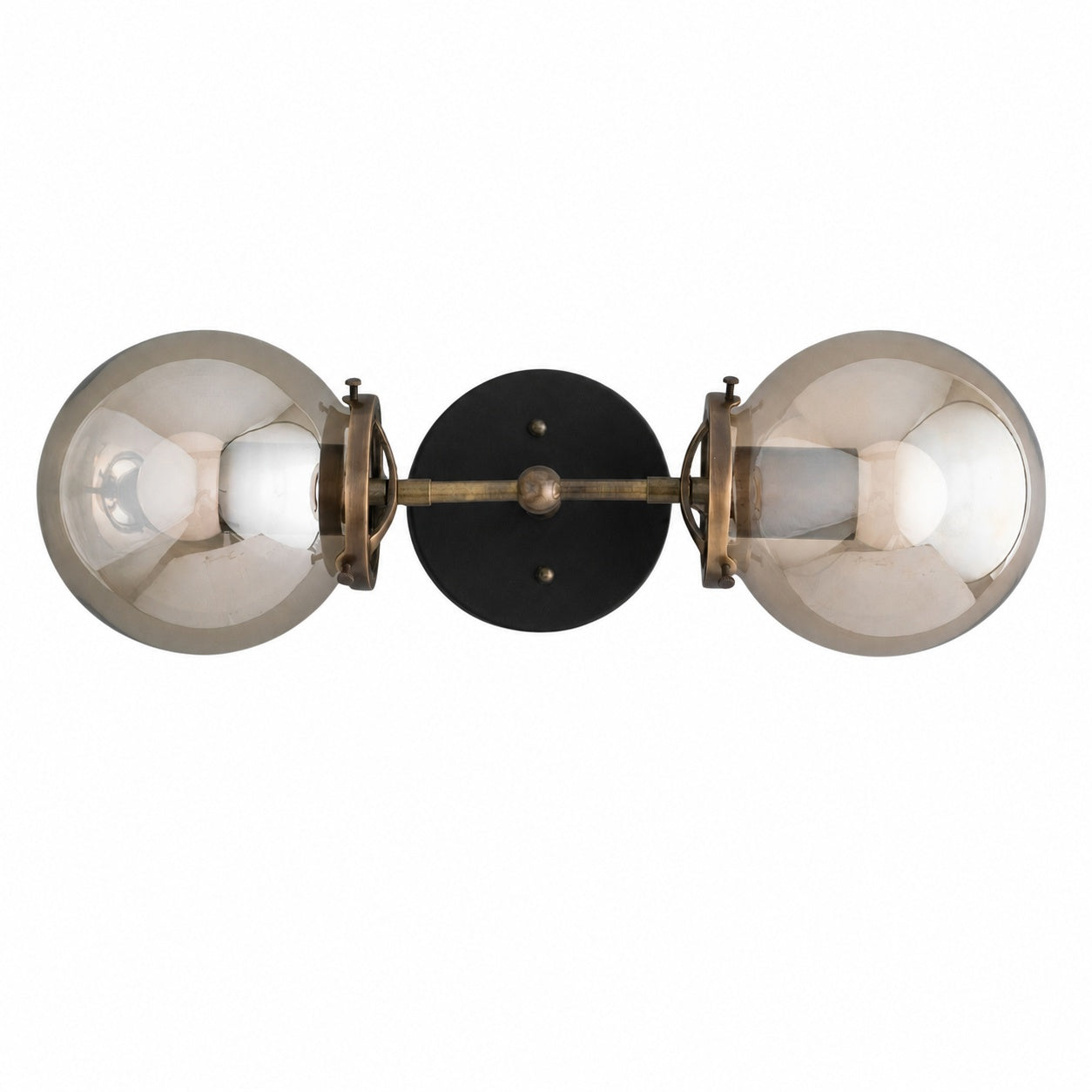 Lumio Globe Double Globe Vanity Wall Light - Rustic Farmhouse Bathroom Wall Fixture