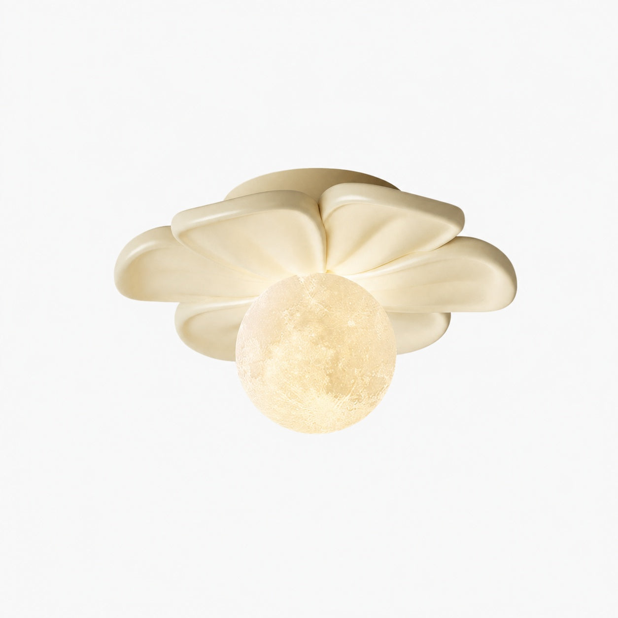 Cream Bloom Flower Ceiling Lamp