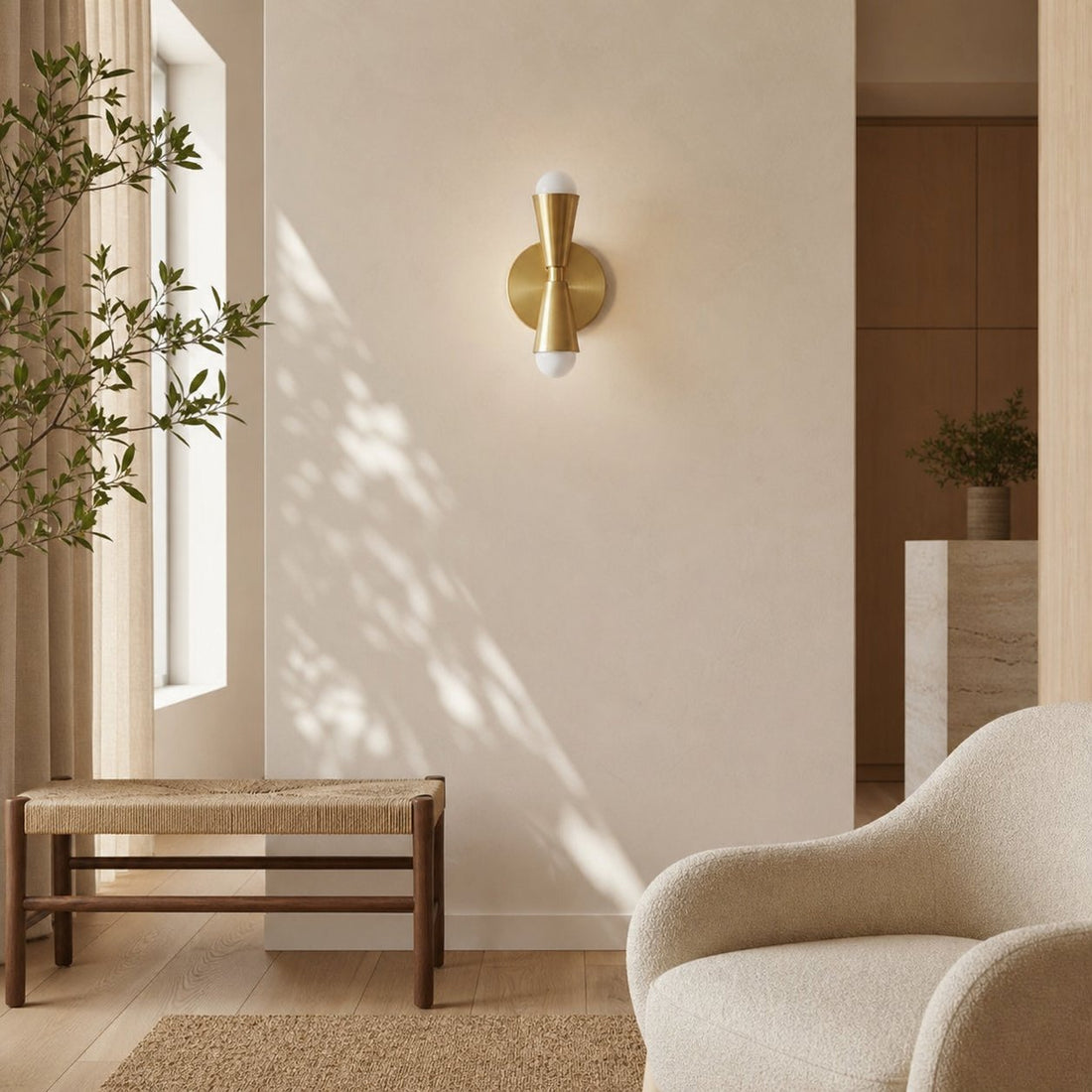 Pyralis Cone Linear Statement Wall Sconce - Modern Two Light Fixture