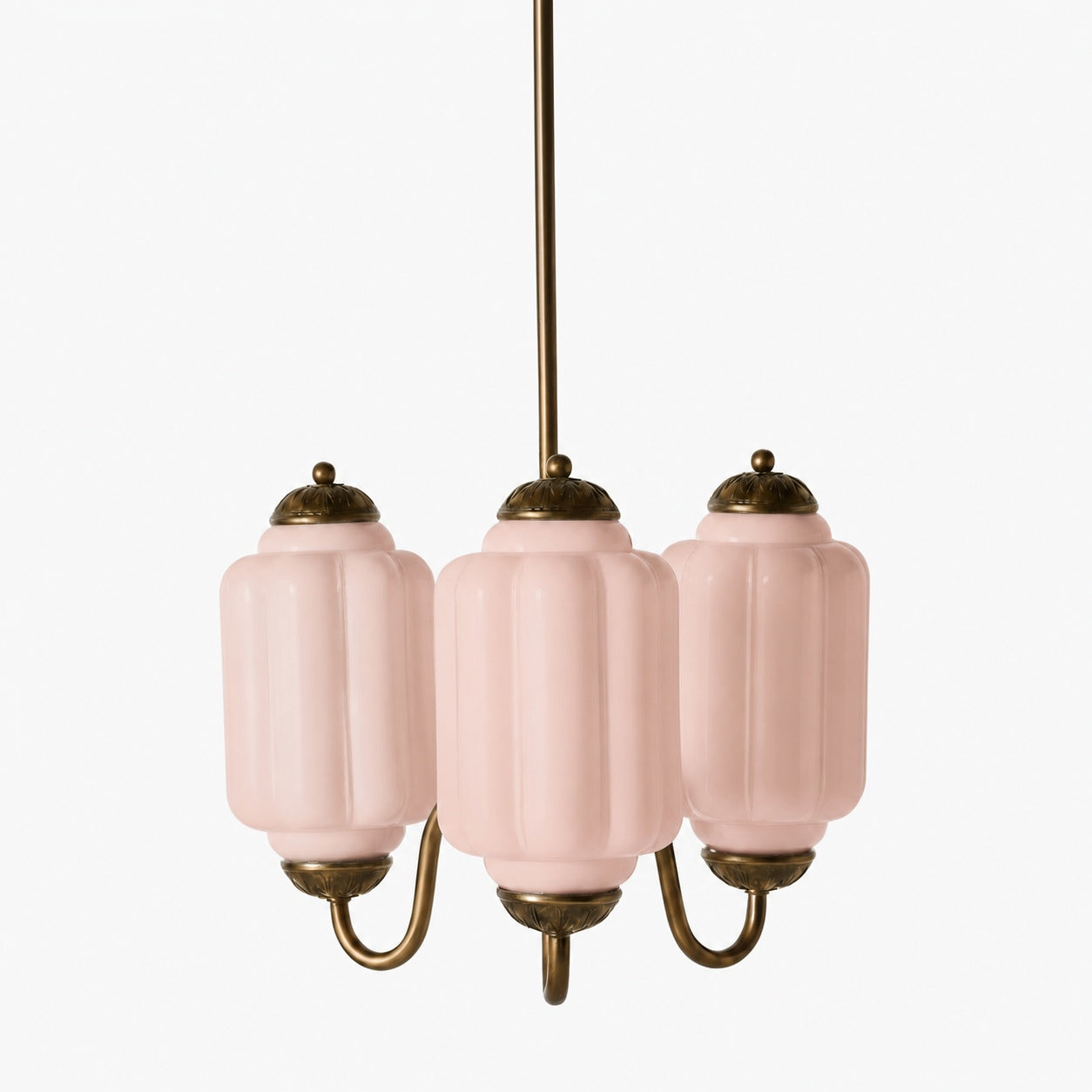 Eloise Vintage Glass Chandelier - Milk Glass Home Accent