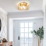 Load image into Gallery viewer, Modern Drum Water Ripple Ceiling Light - Glass Flush Mount Light
