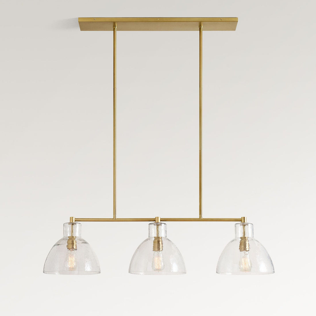 Glavira Recycled Glass Linear Chandelier - Elegant Modern Lighting