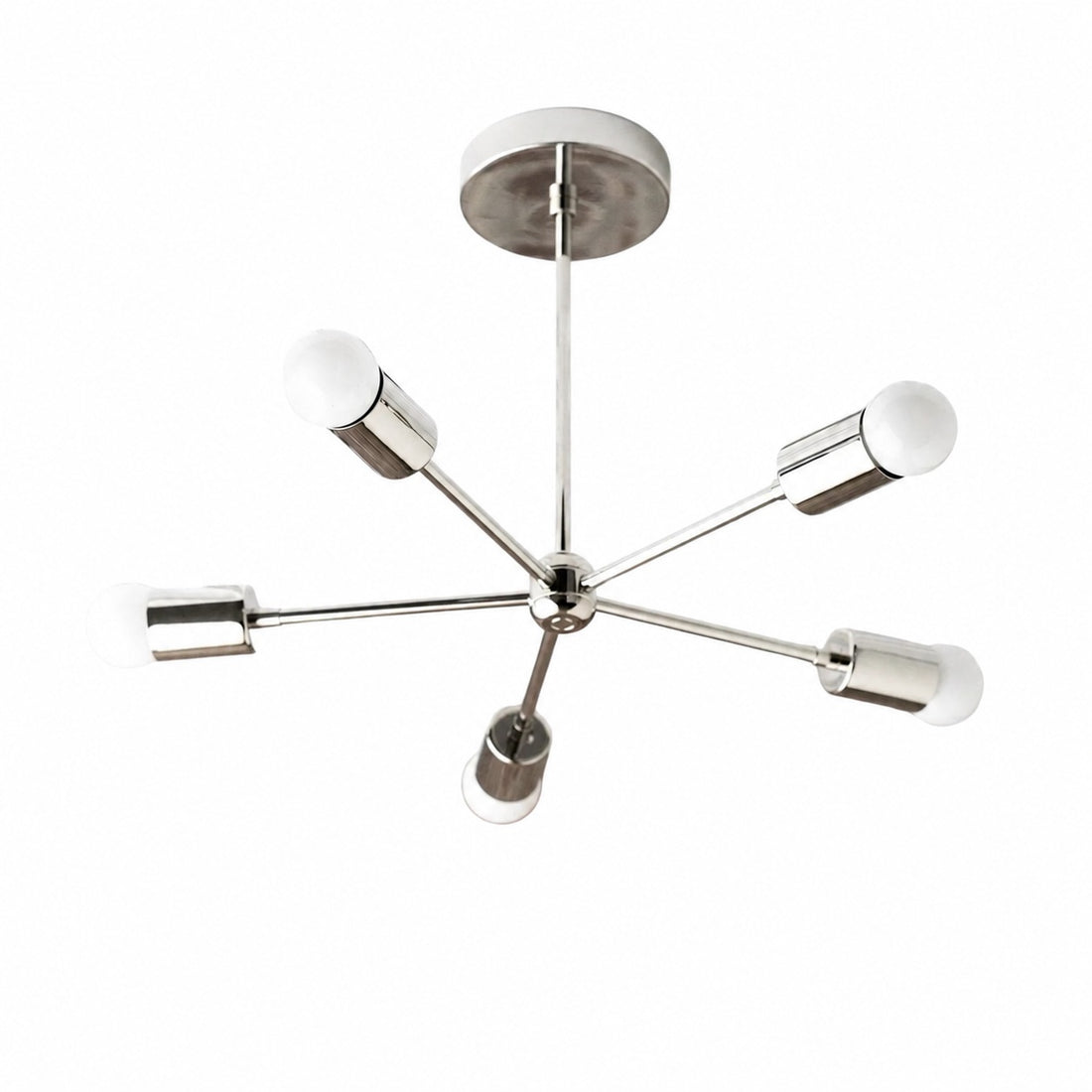 Mobilux Line Mid Century Gold Sputnik Chandelier - Geometric Brass Fixture