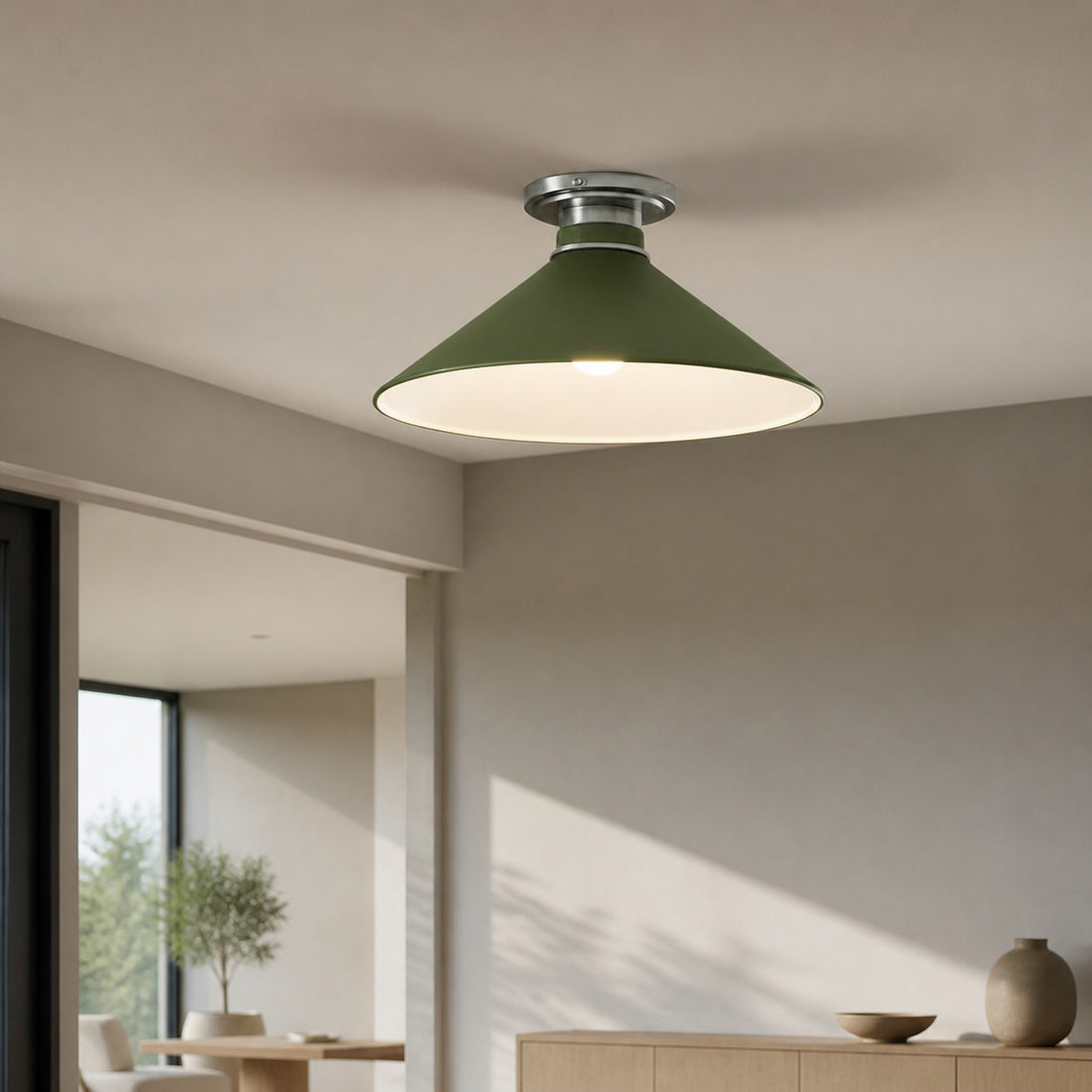 Aurenza Timeless Flush Mount Light - Farmhouse Design with Simple Elegant Charm