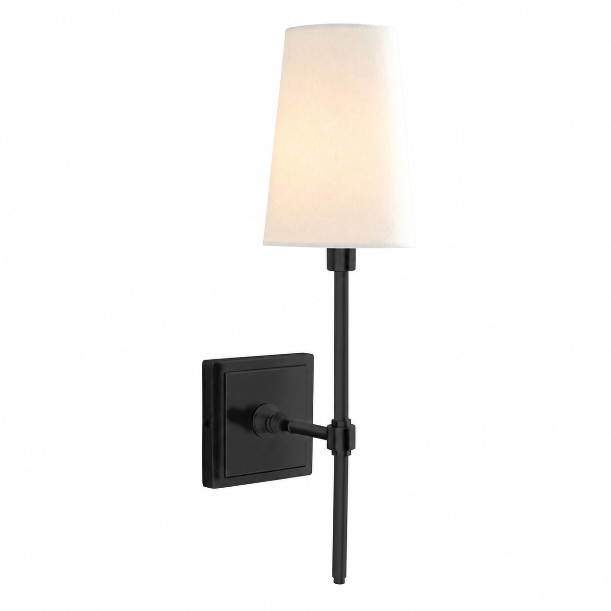 Derlina White Linen Shades Wall Lamp – Retro Metal Multi-Head Lighting Fixture