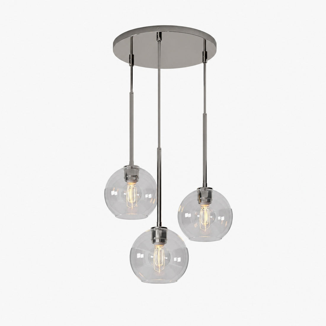 Selvion Minimalist Crystal Chandelier - Handcrafted Glass Sculptural Lighting Fixture