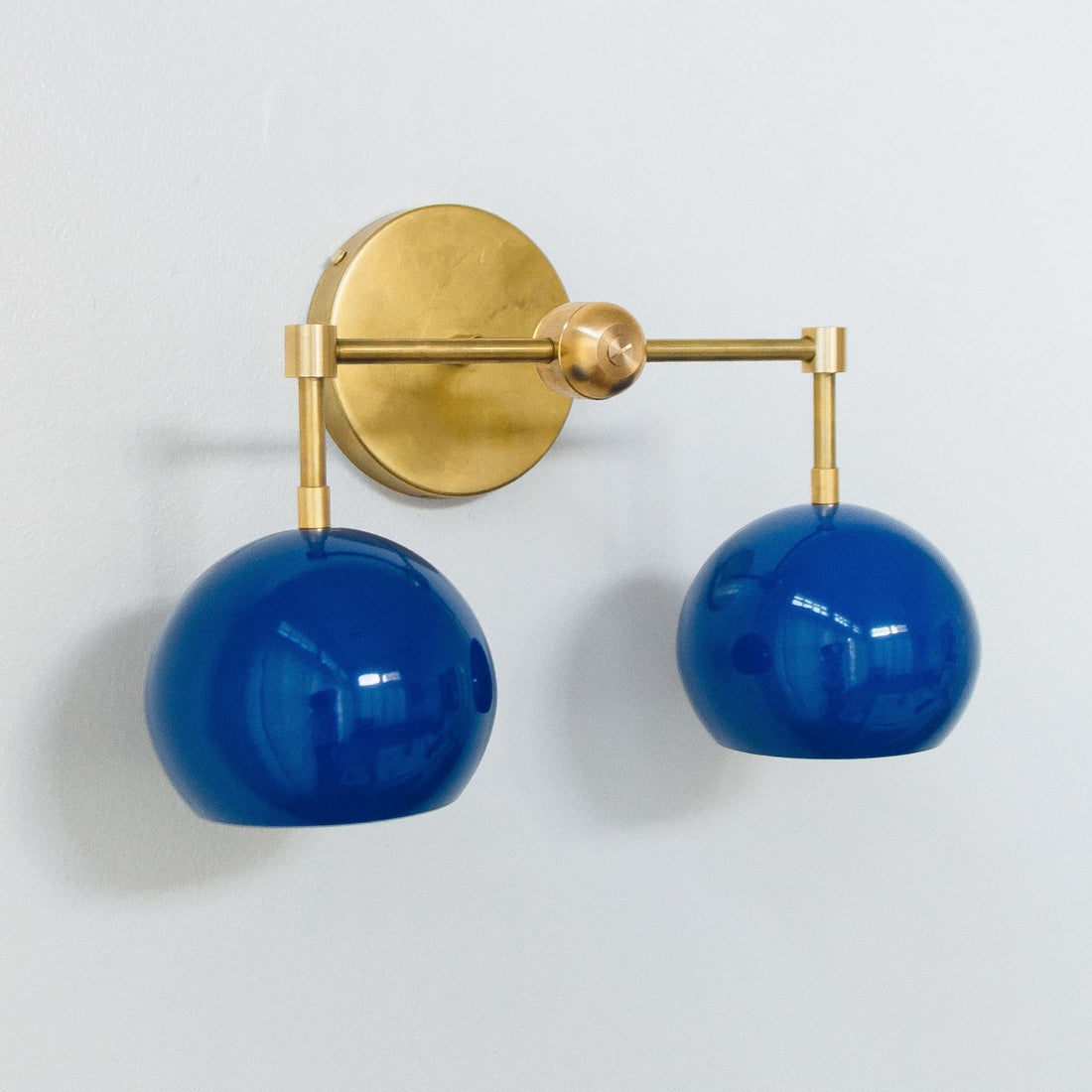 Navy Loa Wall Light - Double Ball Bath Vanity Mirror Wall Sconce