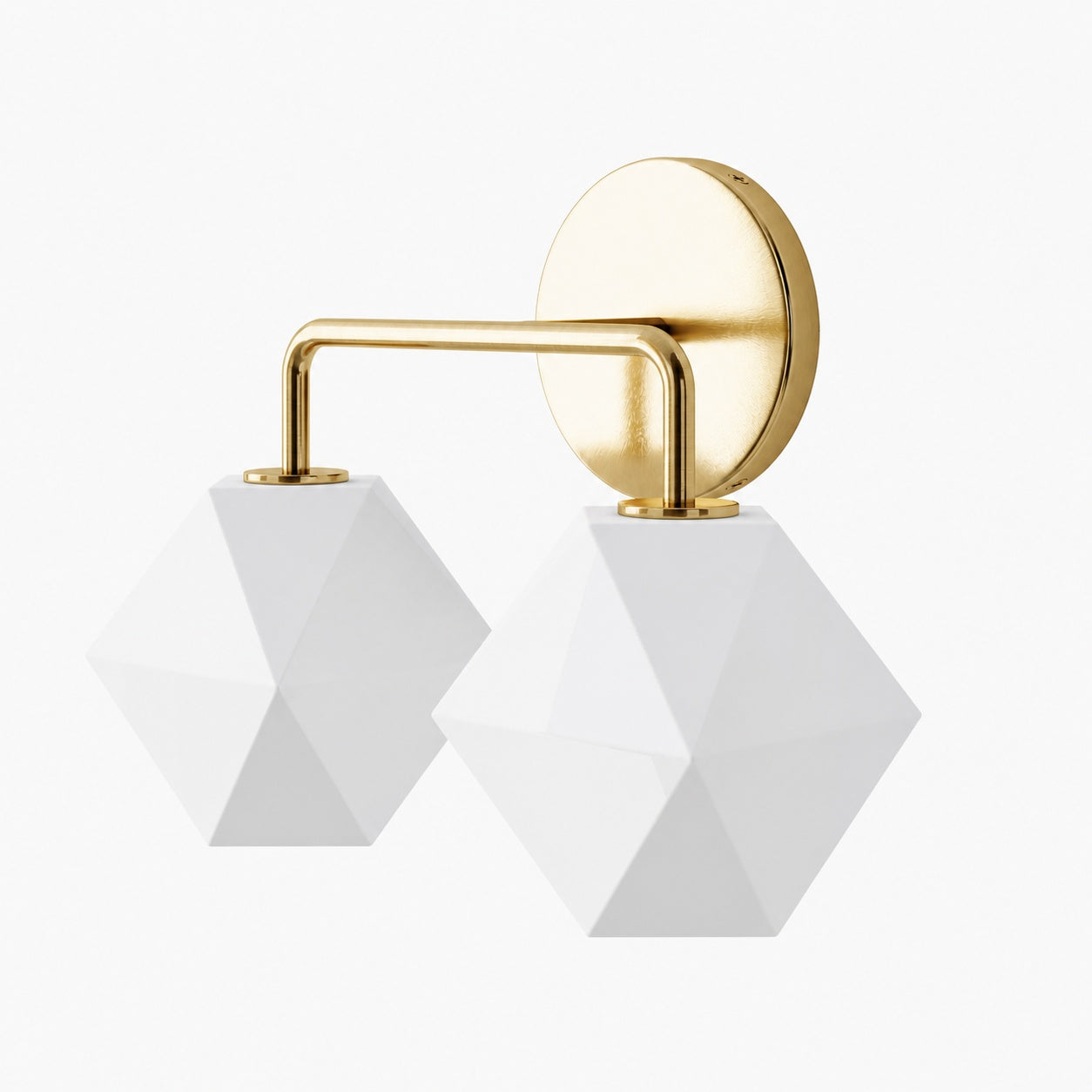 Talvior Geometric Modern Bathroom Sconce - Faceted Shade Light in Luxe Finishes