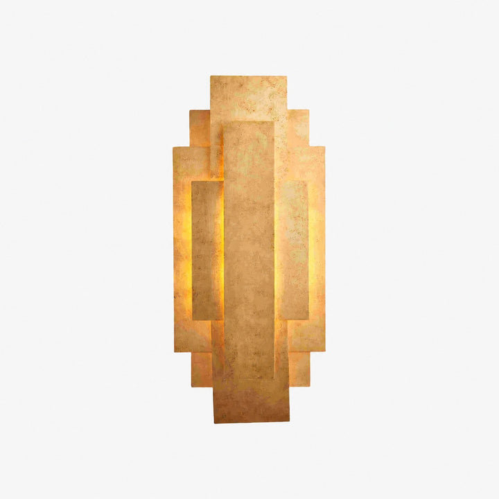 Kelsar Rectangular Wall Lamp - Gold and Silver Finishes for Living Room or Bedroom
