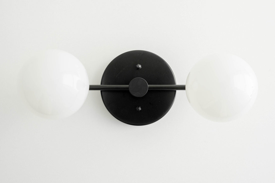 Glorica Glass Vanity Light - Modern Brass Wall Sconce for Bathroom Style