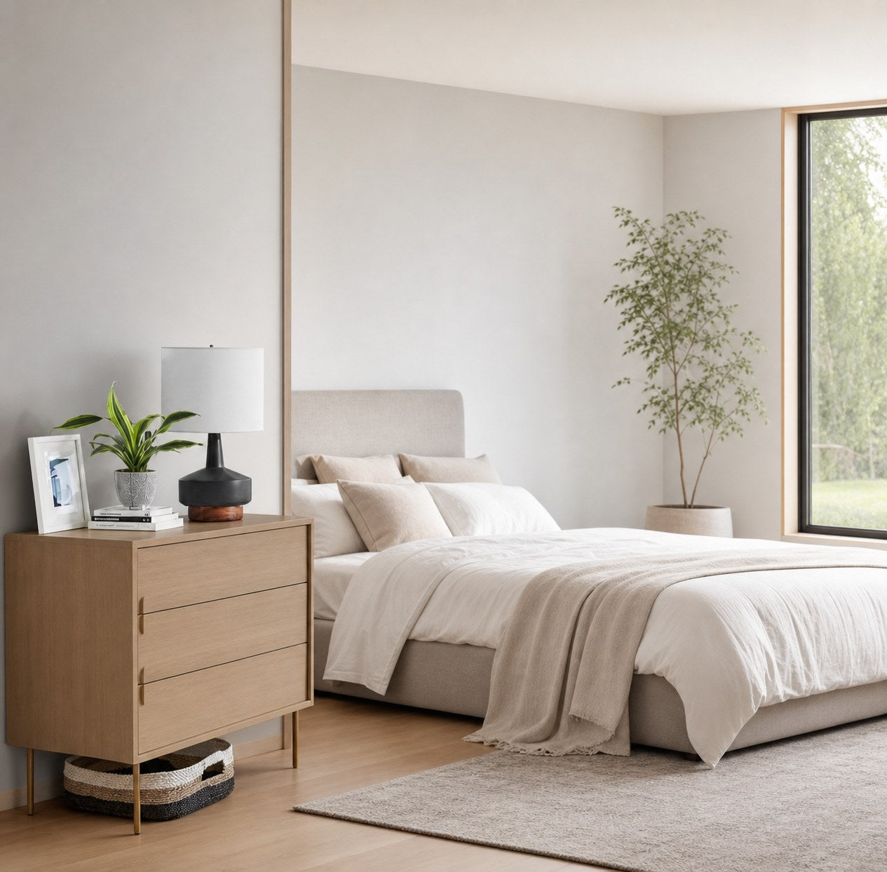 Merin Minimalist Sleek Geometric Glass Flushmount Light