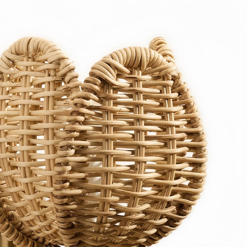 Retro Rattan Petal Wall Lamp