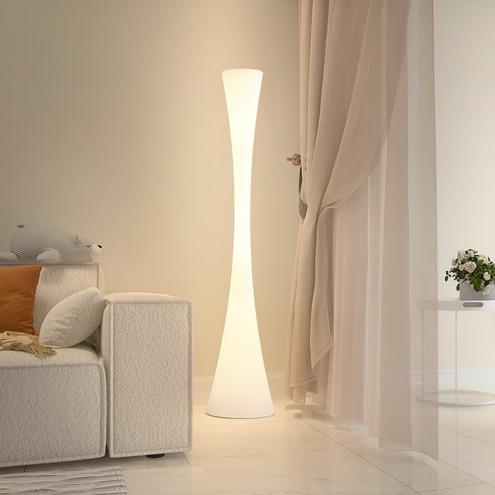 Romantic Simple White Column Floor Lamp