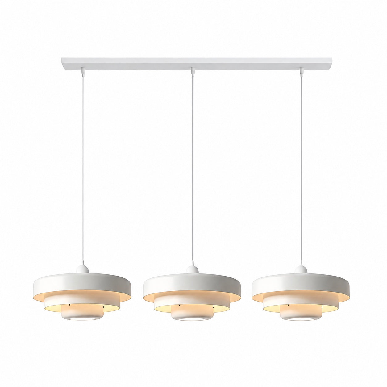 Malero Triple Layer Macarons Pendant Light - Modern Disc Form Lighting for Dining Room or Lounge N52