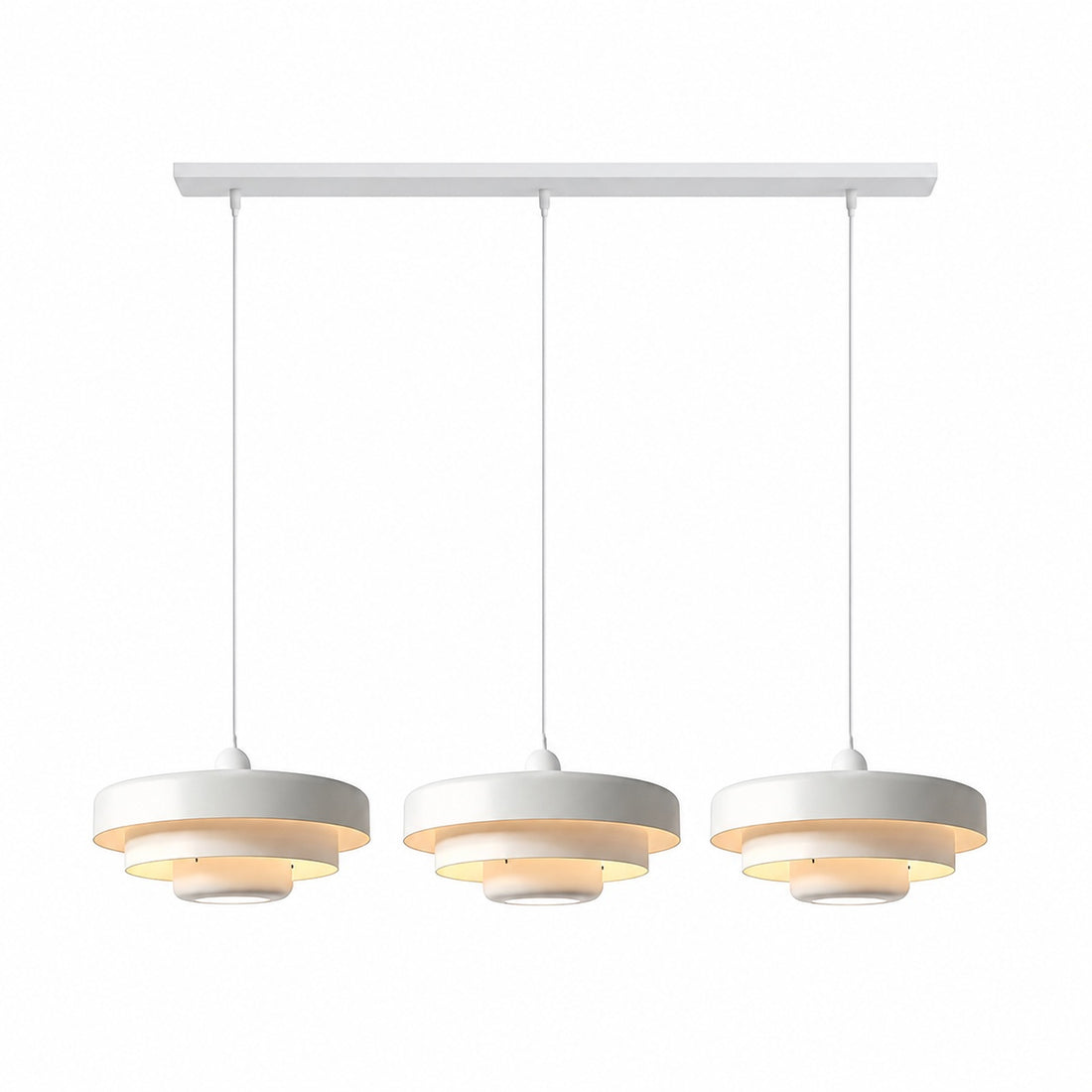 Malero Triple Layer Macarons Pendant Light - Modern Disc Form Lighting for Dining Room or Lounge N52