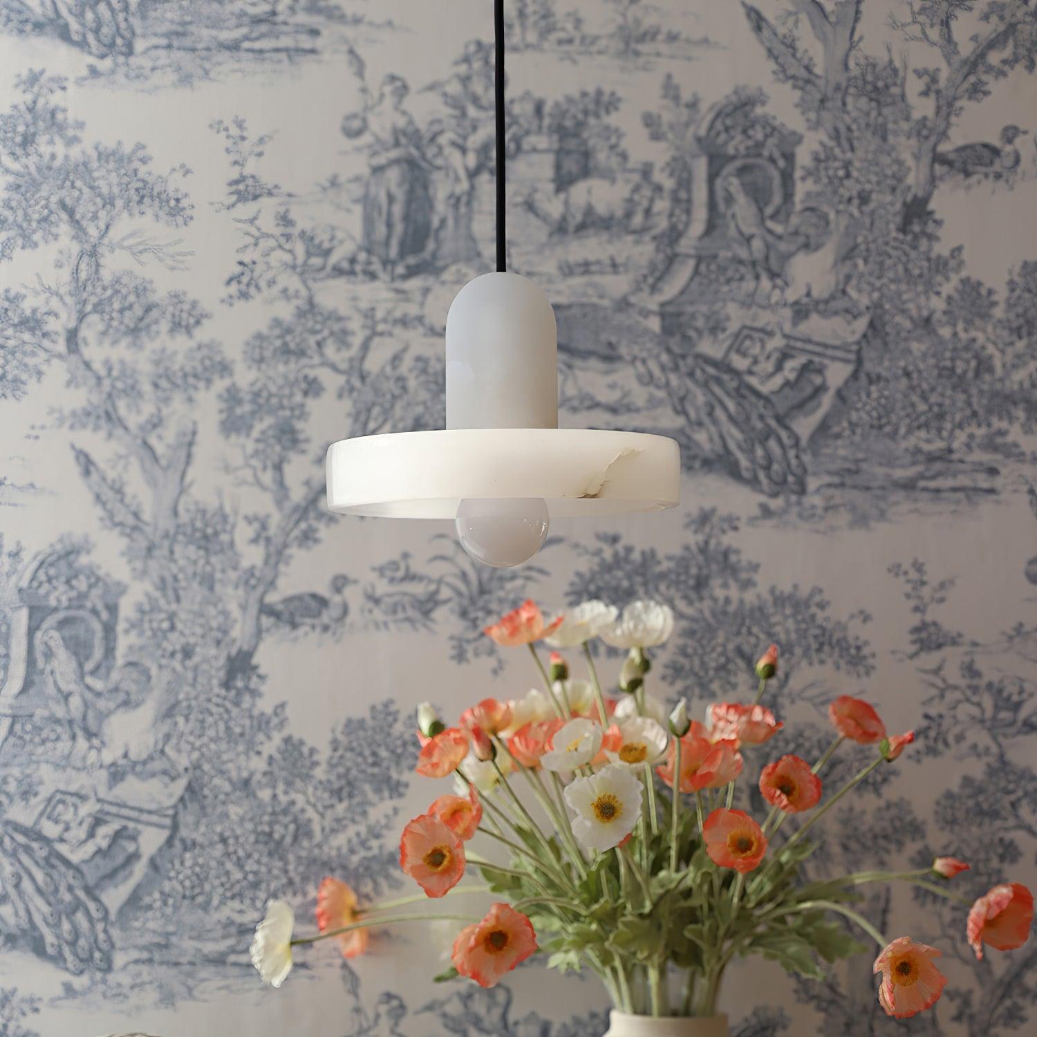 Elegant Creative White Alabaster Pendant Light