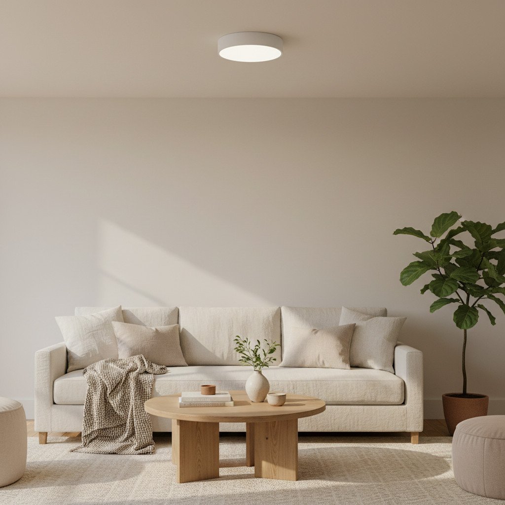 Rondi Minimalist Round LED Ceiling Light - Circular Iron Design for Living Room and Bedroom