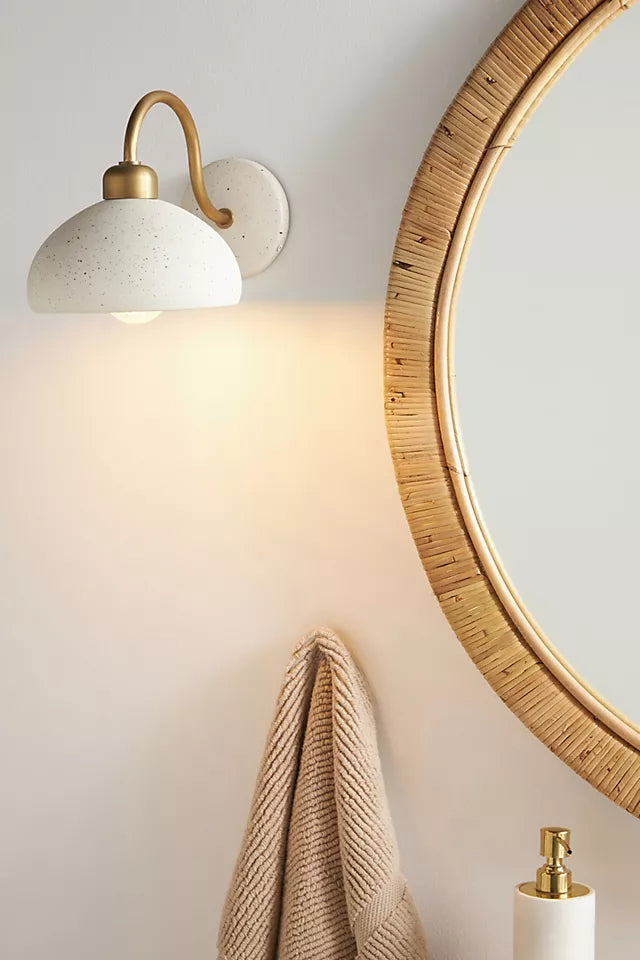 Radiica Speckled Ceramic Sconce - Elegant Wall Light for Bedroom & Hallway