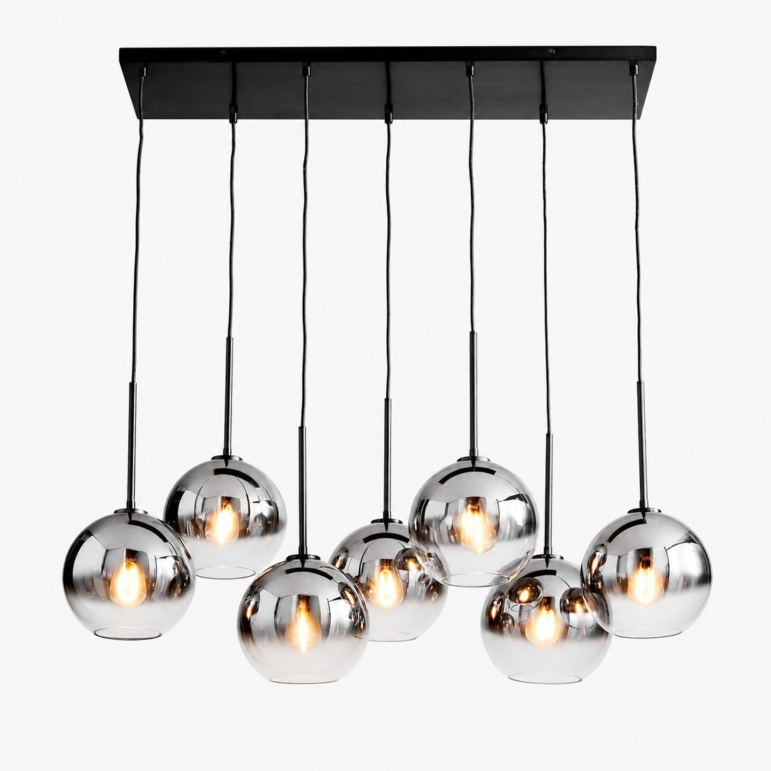 Selvion Elegant 7-Light Globe Chandelier – Glass Pendant Light