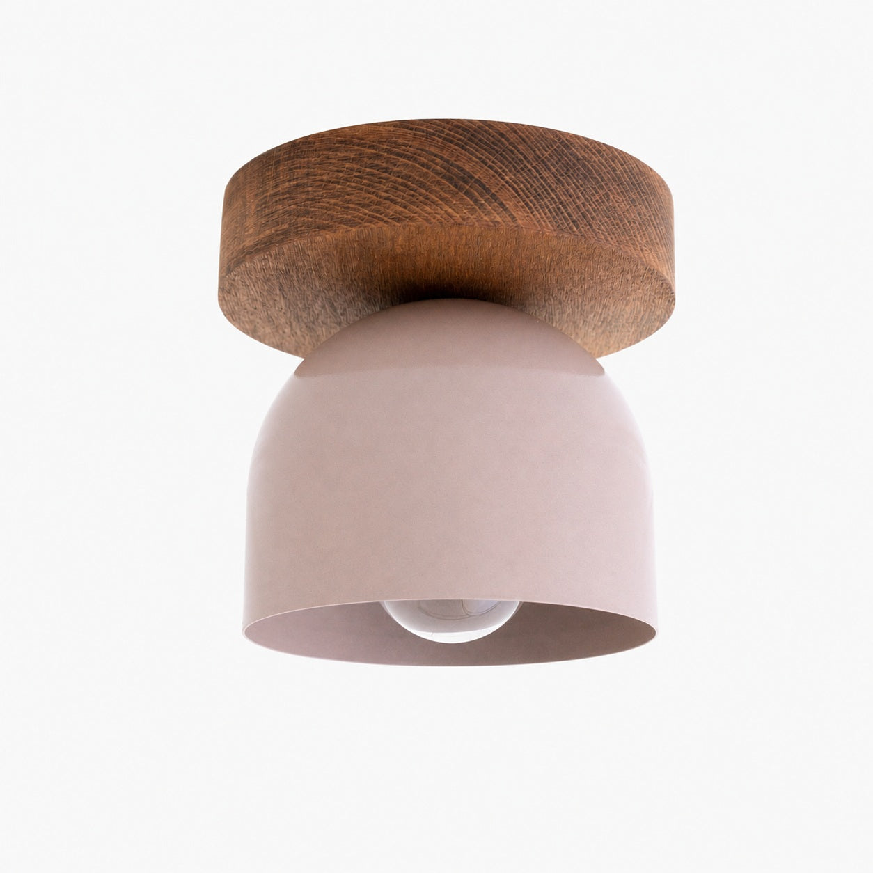 Metio Dome Modern Rustic Ceiling Light - Wooden and Metal Fusion