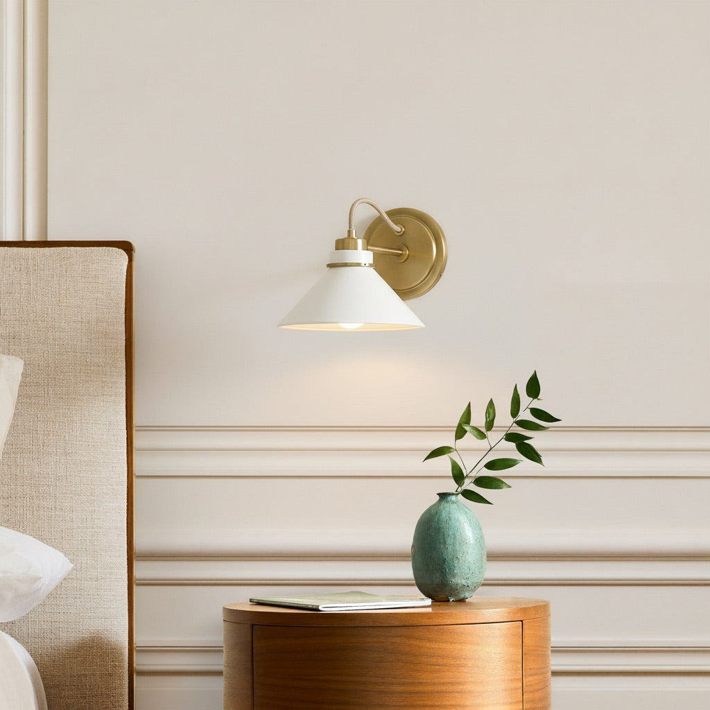 Aurenza Sconce – Farmhouse Wall Light with Metal Accents for Cozy Spaces