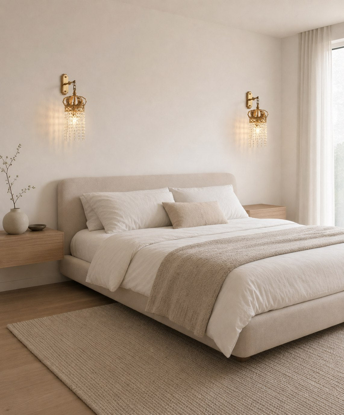Timon Brass Crown Wall Lamp