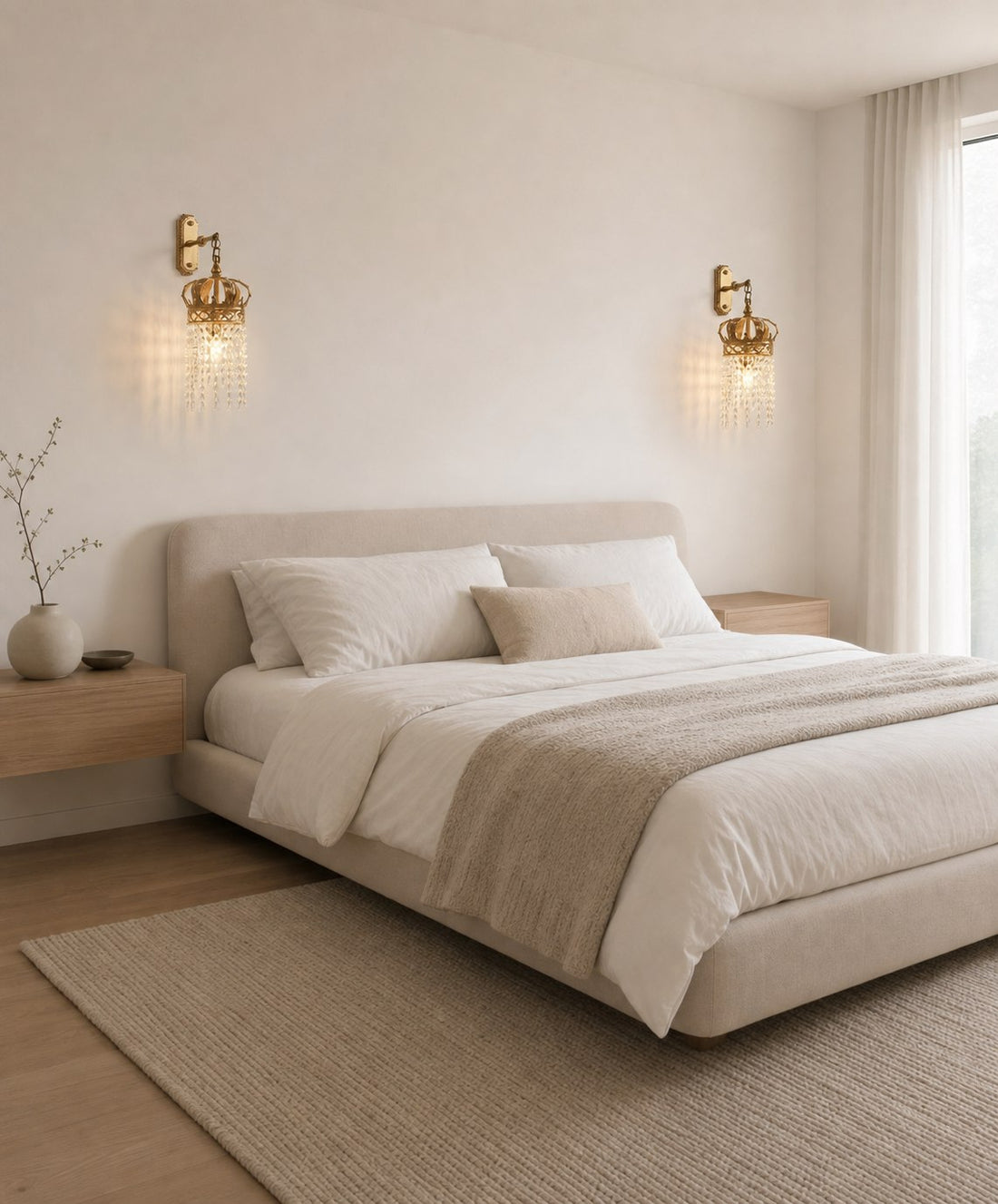 Timon Brass Crown Wall Lamp