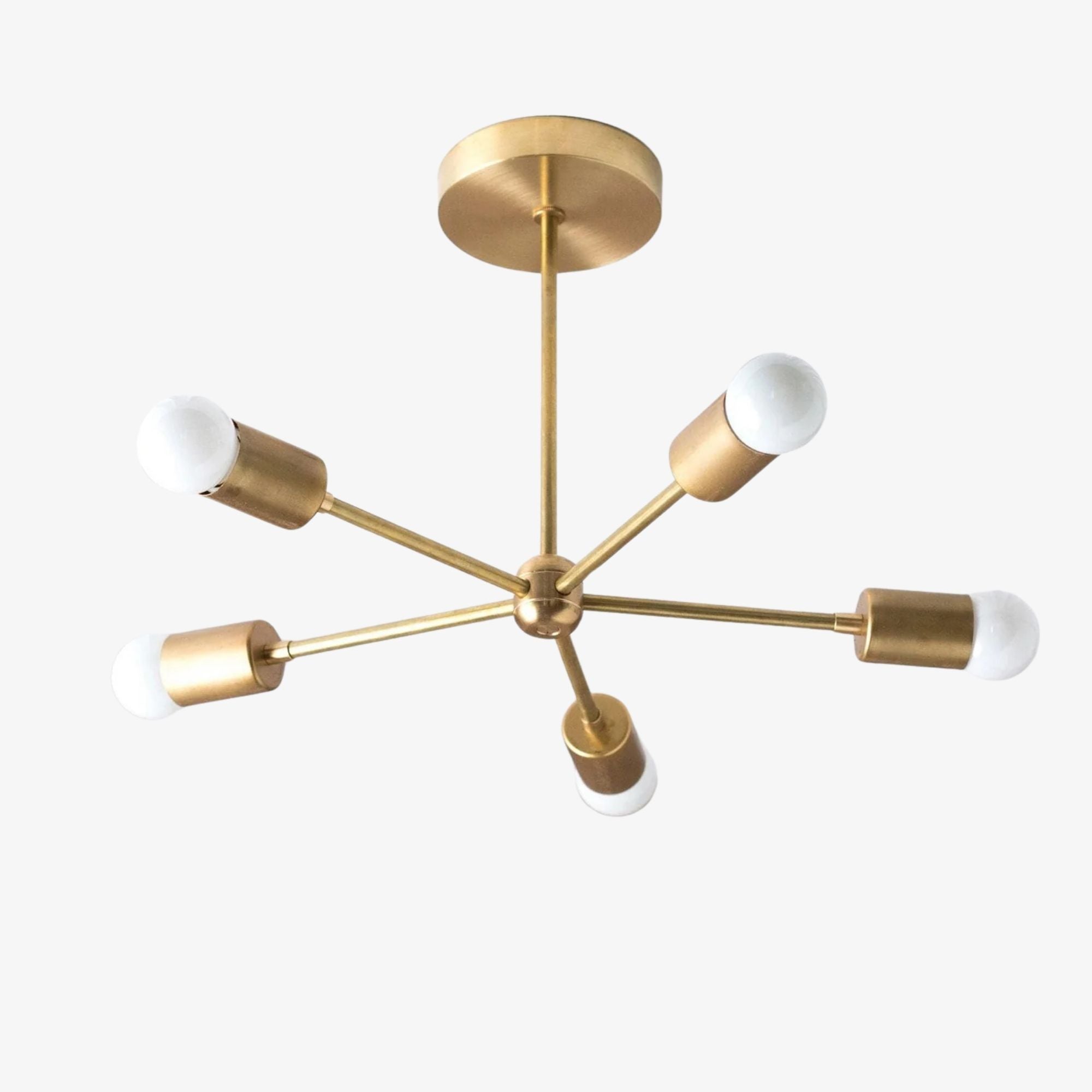 Lumen Radial-Arm Geometric Lamp – Modern Ceiling Lighting for Foyer or Office