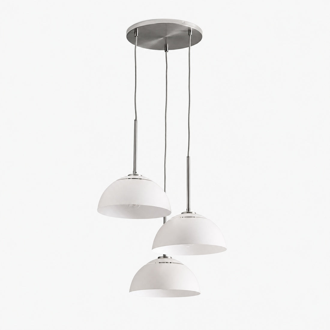 Parvion Modern Adjustable 3-Head Sculptural Metal Pendant Light