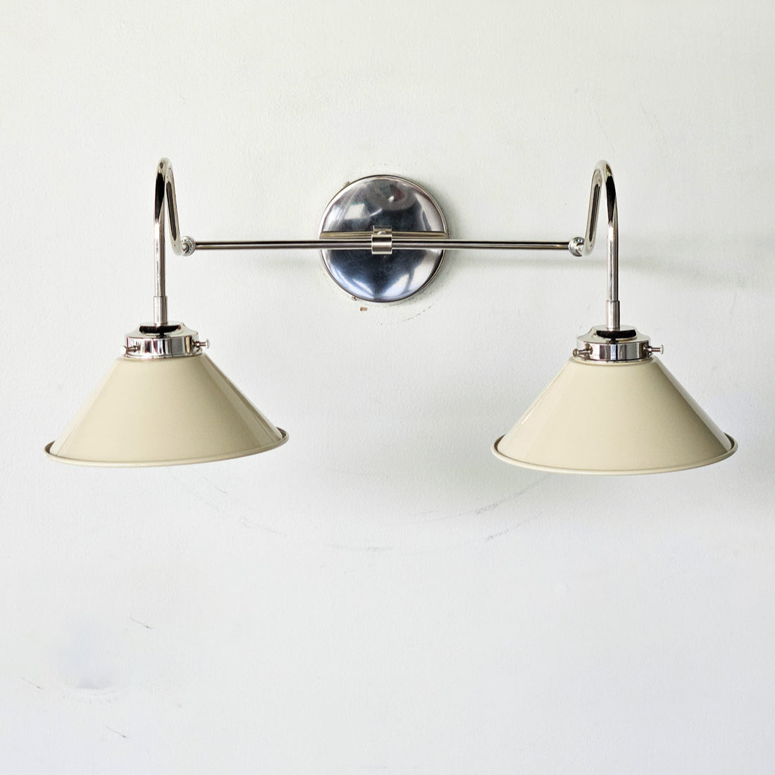 Various Colors Double Wall Sconce Light - Elegant Cone Shade